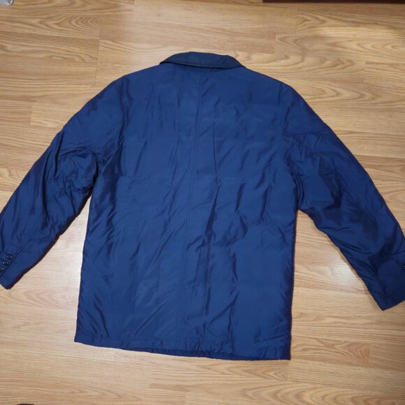 Eddie Bauer goose down button up jacket Spring Jacket Navy Blue mens Medium - Picture 2 of 16